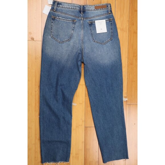 Cello High‑Rise Straight Frayed‑Hem Jeans | Size 11 | Studio Wardrobe - Picture 6 of 7